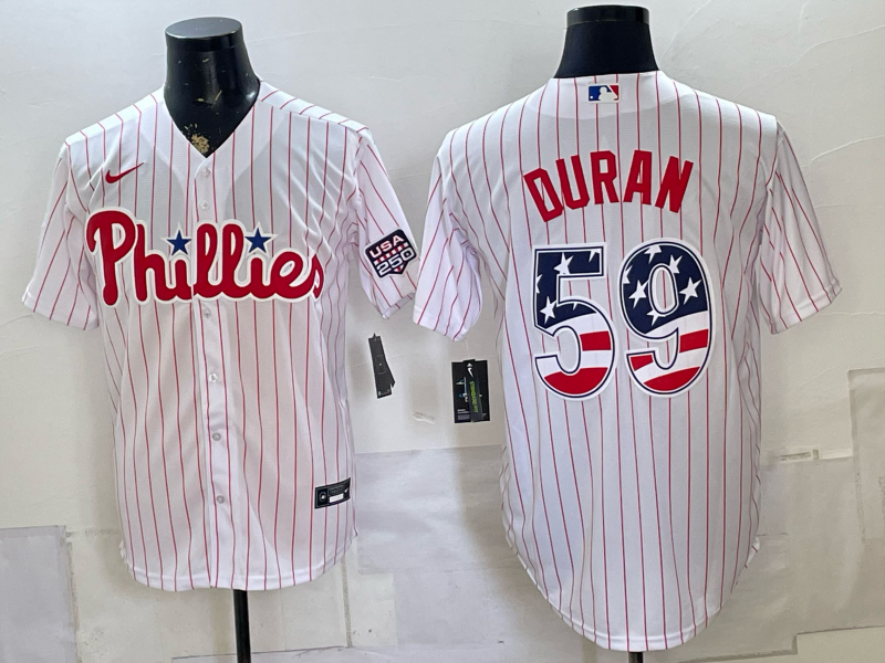 Men 2026 Philadelphia Phillies #59 Duran white Game Nike MLB Jersey 0722001 ->philadelphia phillies->MLB Jersey